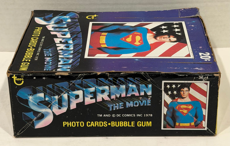 1978 Superman The Movie Vintage FULL 36 Pack Trading Card Box Topps - TvMovieCards.com