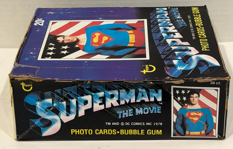 1978 Superman The Movie Vintage FULL 36 Pack Trading Card Box Topps - TvMovieCards.com