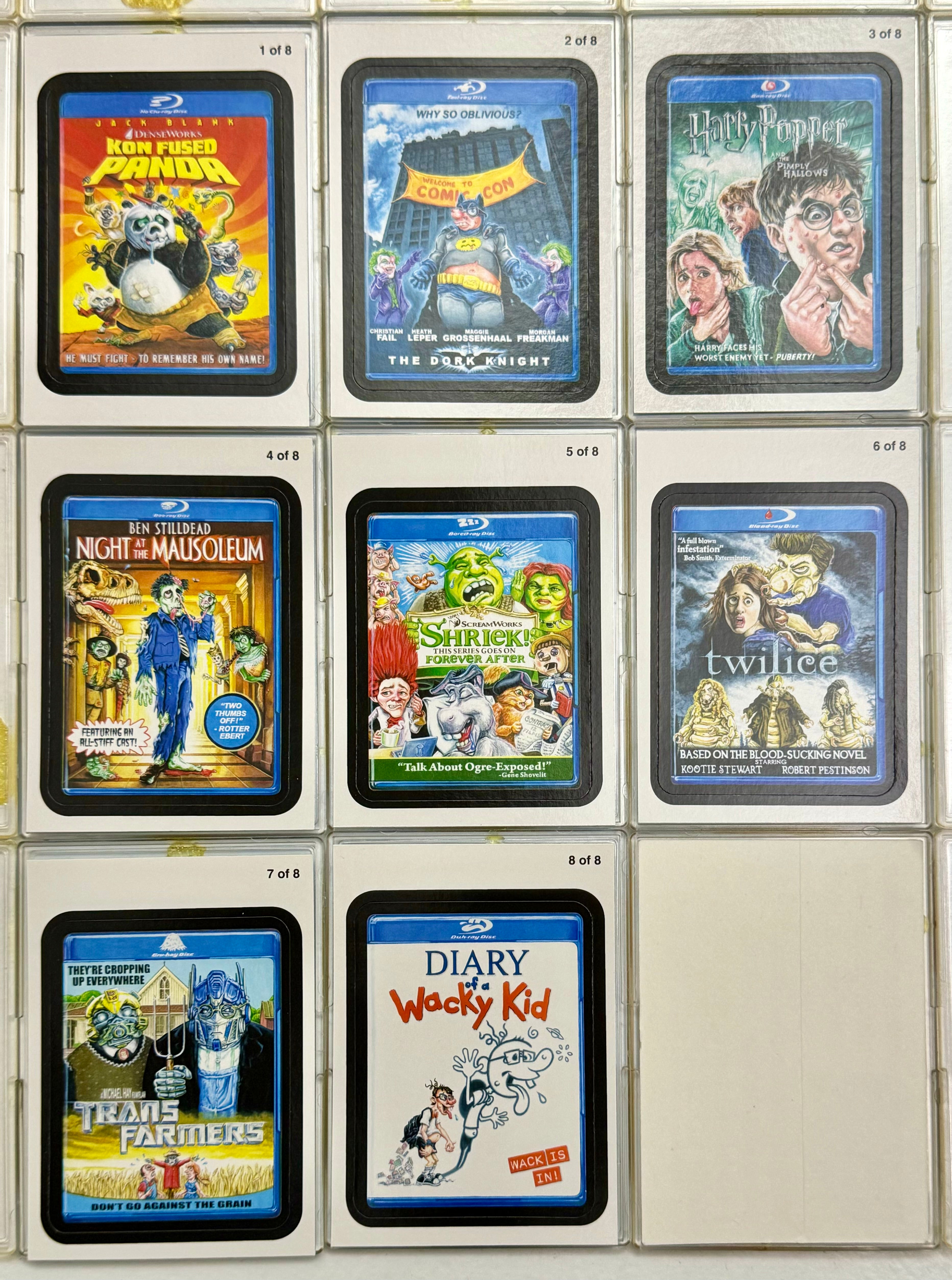 Wacky Packages ANS Series 8 Goes To The Movies Set 8/8 Topps 2011