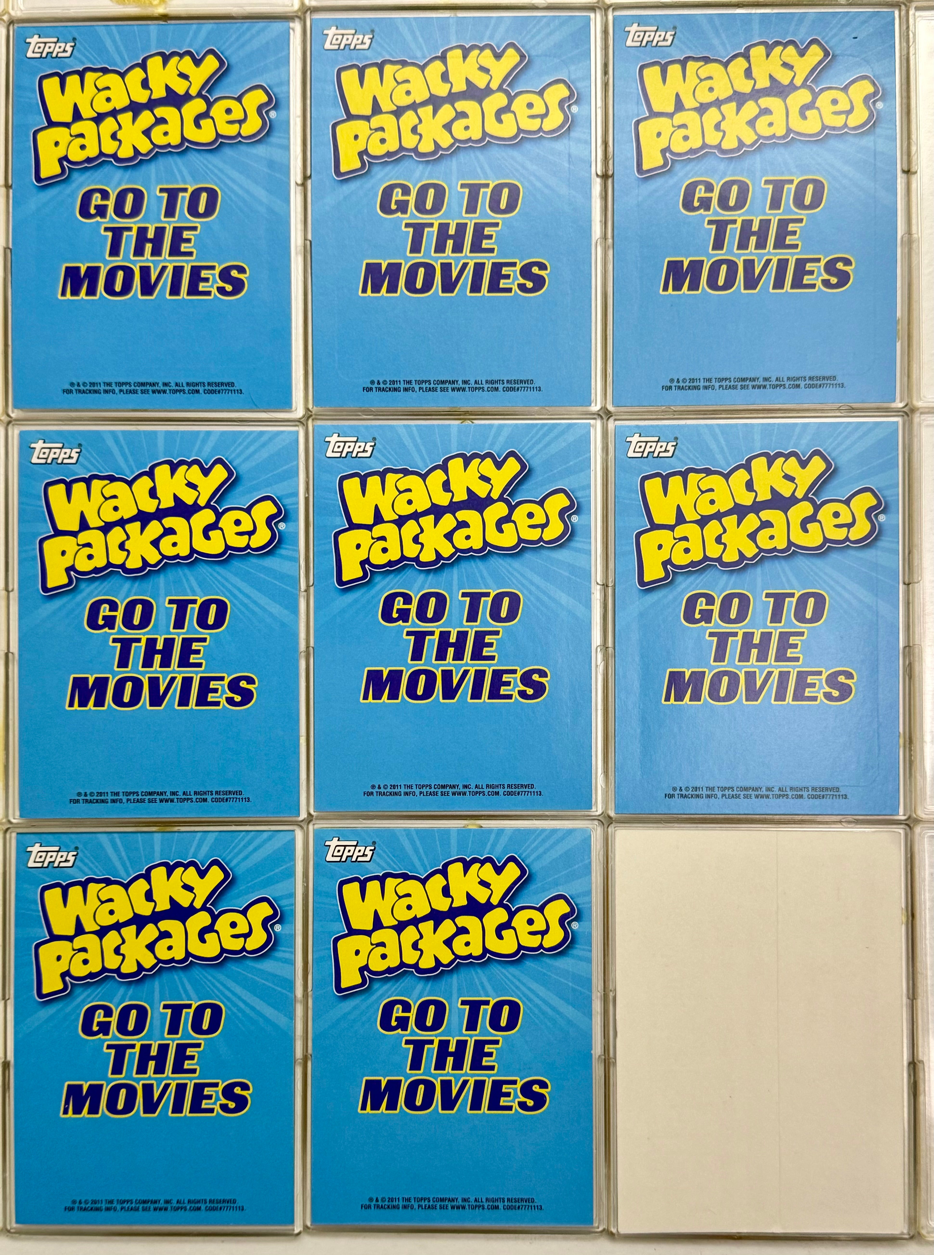 Wacky Packages ANS Series 8 Goes To The Movies Set 8/8 Topps 2011