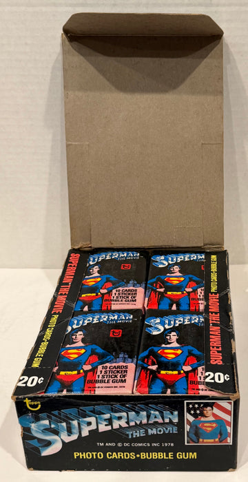 1978 Superman The Movie Vintage FULL 36 Pack Trading Card Box Topps