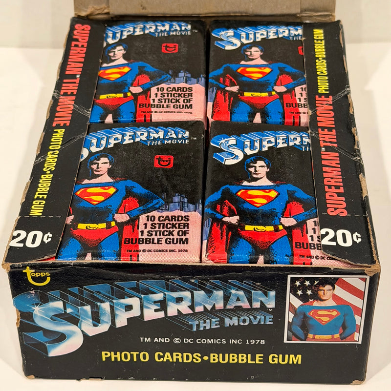 1978 Superman The Movie Vintage FULL 36 Pack Trading Card Box Topps - TvMovieCards.com