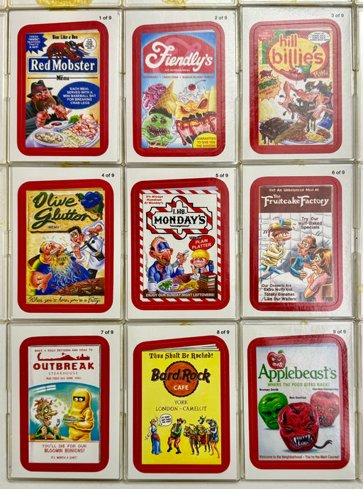 Wacky Packages ANS Series 11 Rude Food Menu Red Chase Set 9/9 Topps 2013   - TvMovieCards.com