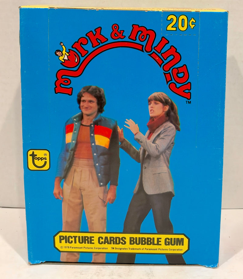 Mork & Mindy TV Show Vintage Bubble Gum Wax Card Box 36 Packs Topps 1978 FULL