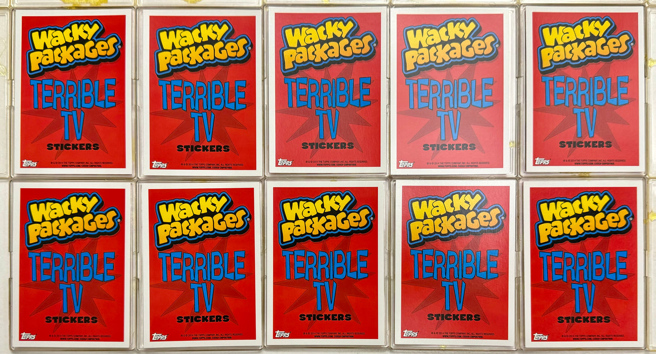 Wacky Packages 2014 Series Terrible TV Stickers Chase Set 10/10 Topps   - TvMovieCards.com
