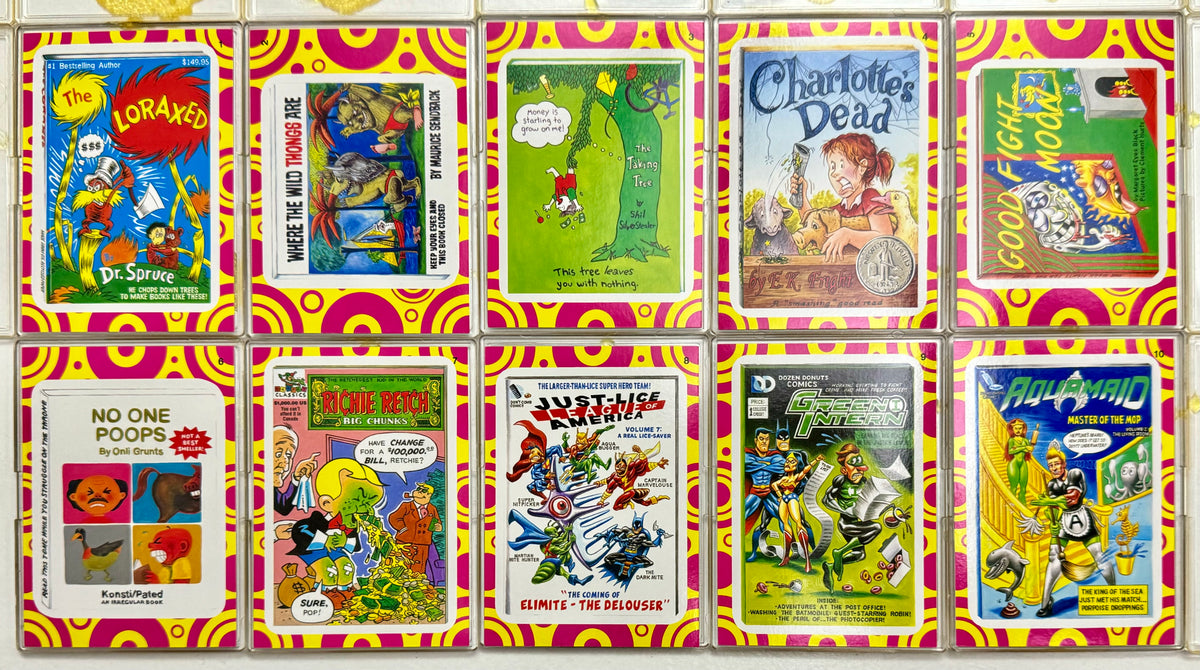 Wacky Packages 2014 Series Ridiculous Reads Stickers Chase Set 10