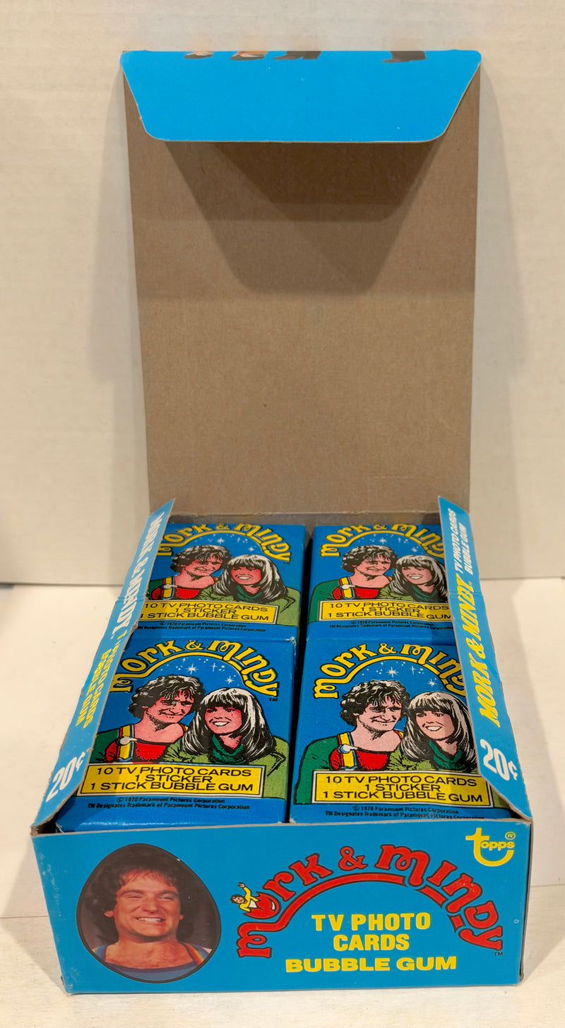Mork & Mindy TV Show Vintage Bubble Gum Wax Card Box 36 Packs Topps 1978 FULL