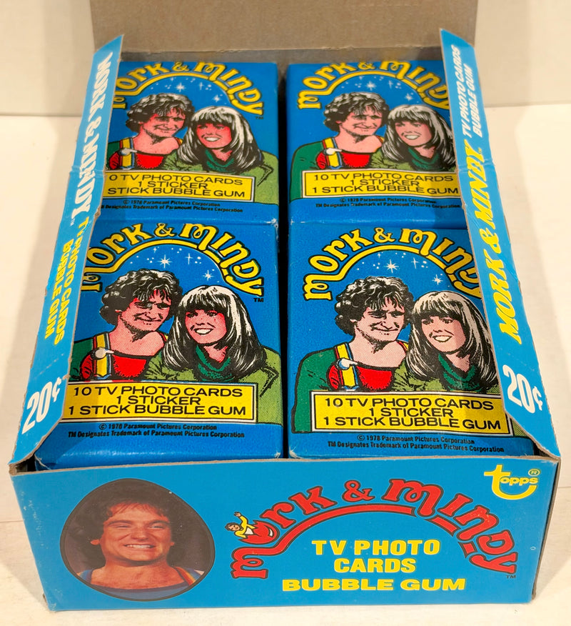 Mork & Mindy TV Show Vintage Bubble Gum Wax Card Box 36 Packs Topps 1978 FULL