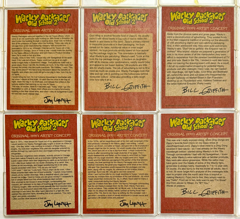 Wacky Packages Old School Series 2 Original Artist Concept Card Set 6/6 Topps   - TvMovieCards.com