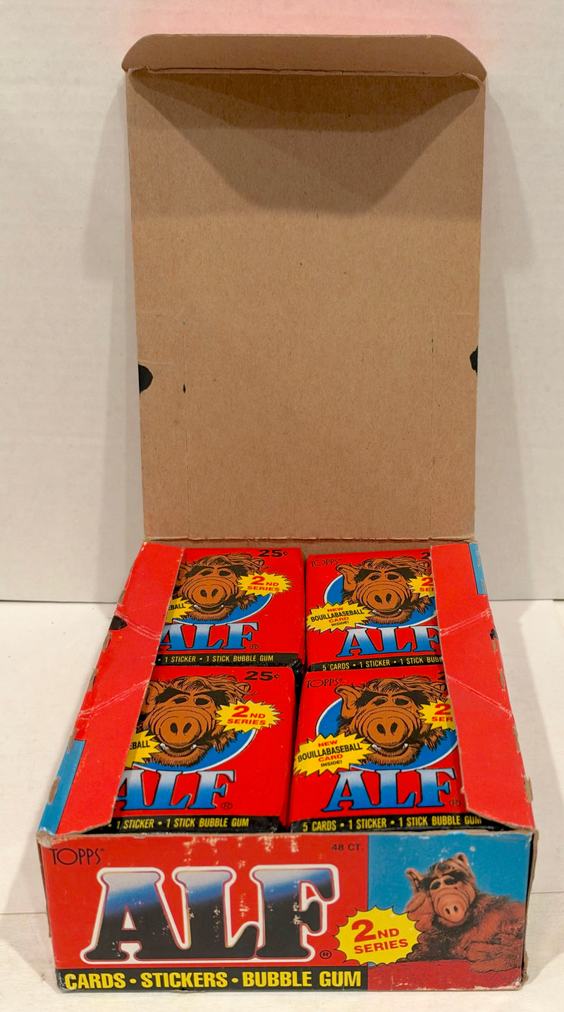 Alf Series 2 Vintage Bubble Gum Wax Trading Card Box 48 Packs Topps 1988 FULL