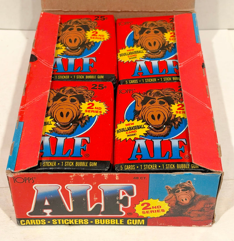 Alf Series 2 Vintage Bubble Gum Wax Trading Card Box 48 Packs Topps 1988 FULL