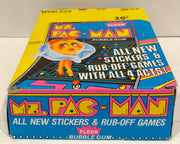 1981 Midway Ms Pac-Man Trading Card / Sticker Wax Box 36 Sealed Packs Fleer - TvMovieCards.com