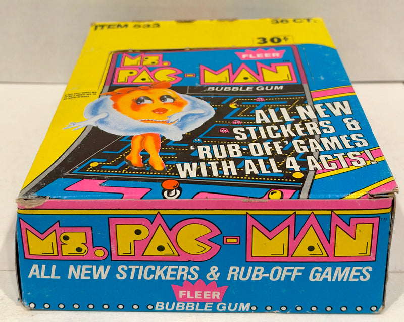 1981 Midway Ms Pac-Man Trading Card / Sticker Wax Box 36 Sealed Packs Fleer - TvMovieCards.com