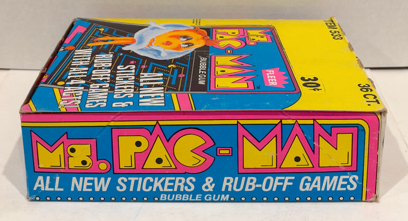 1981 Midway Ms Pac-Man Trading Card / Sticker Wax Box 36 Sealed Packs Fleer - TvMovieCards.com
