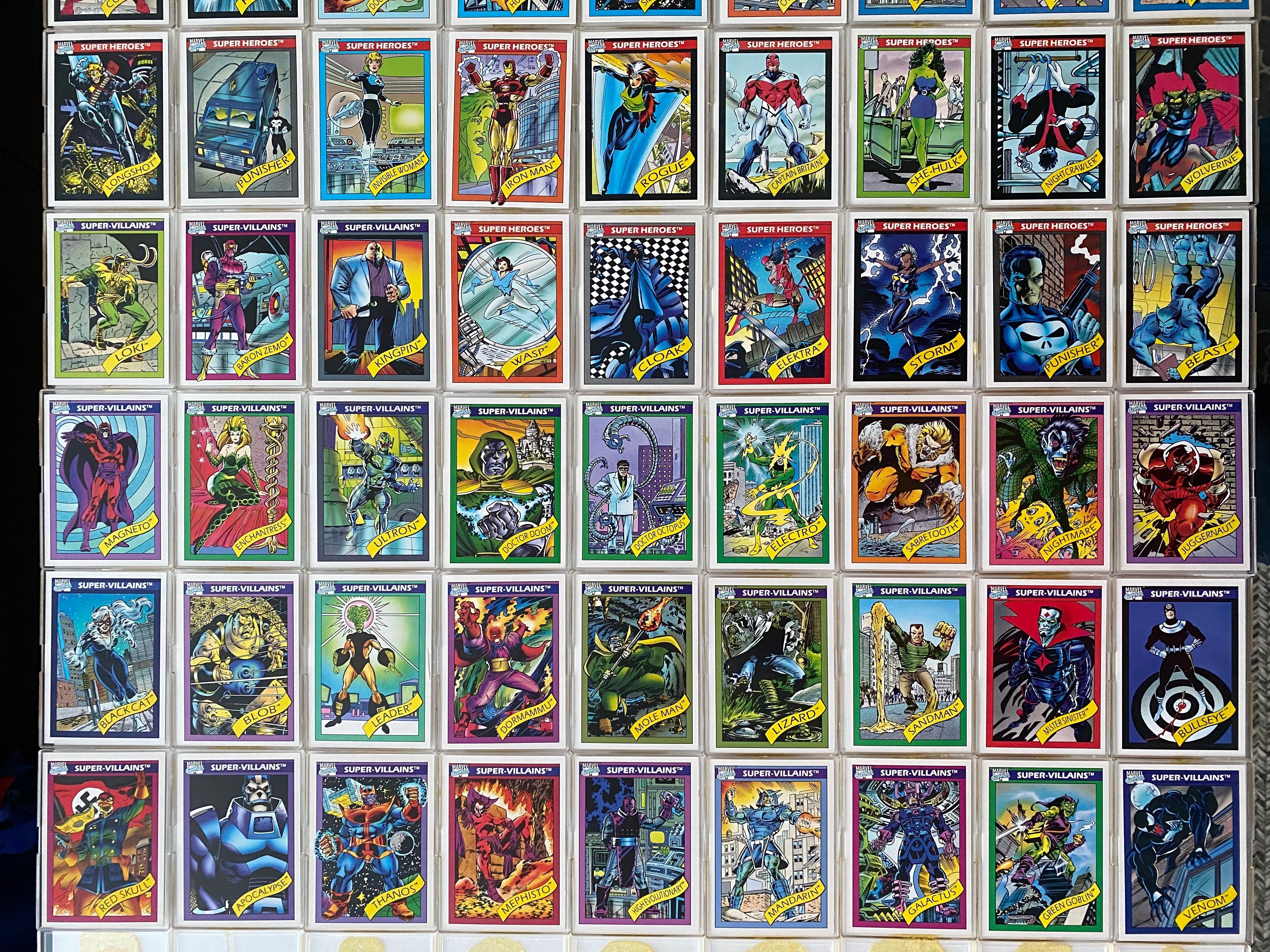 Marvel Universe Series 1 One Base Trading Card Set 162 Cards Impel