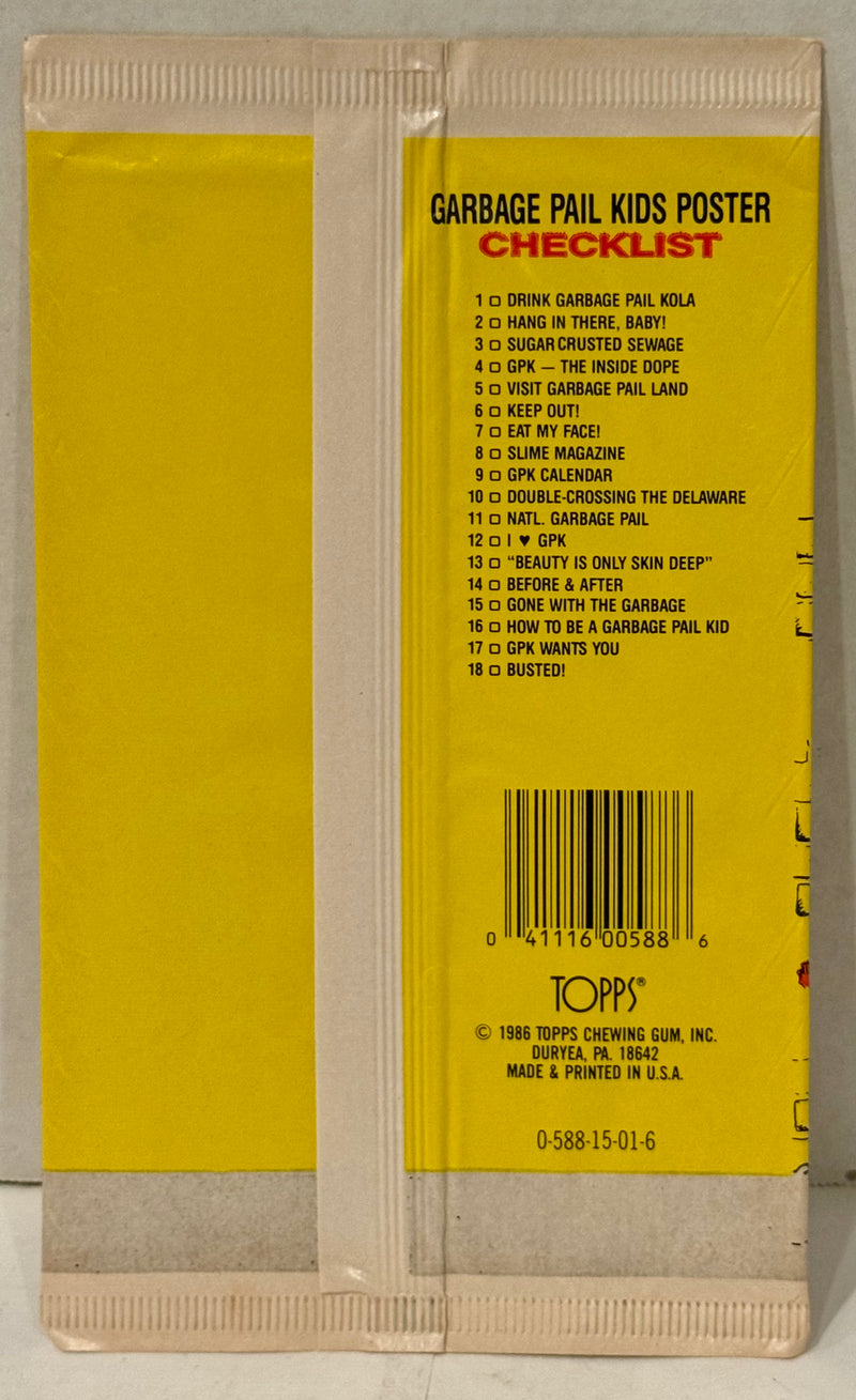 1986 GPK Garbage Pail Kids Posters Trading Card Box 36 Pack Wrappers Topps FULL - TvMovieCards.com