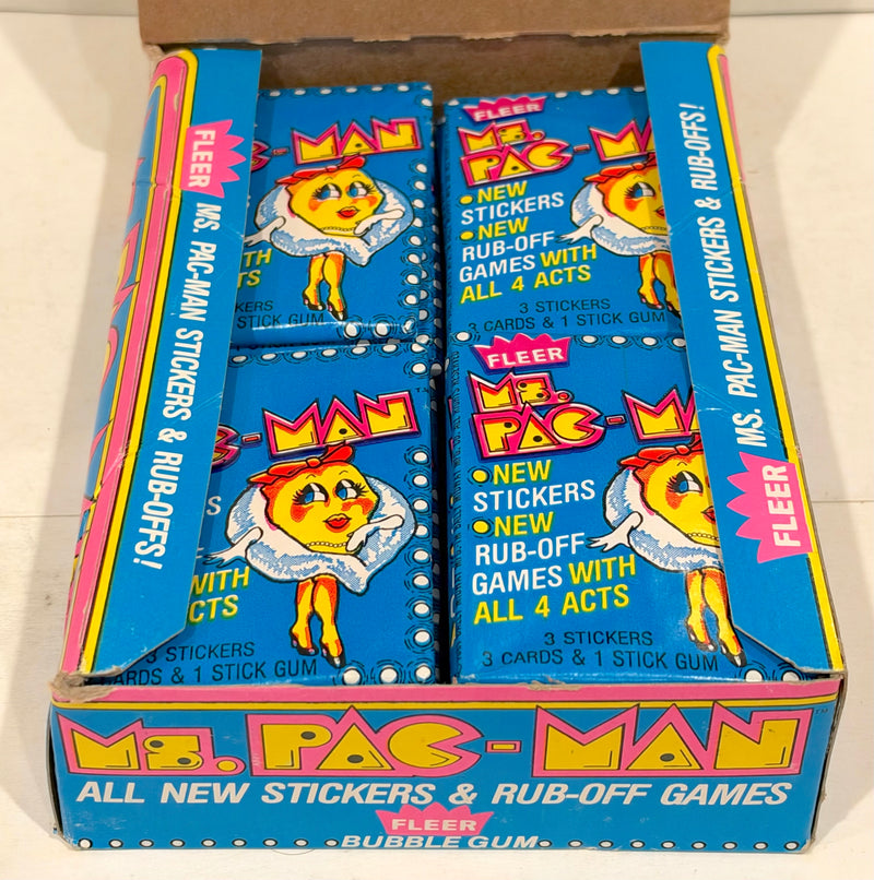 1981 Midway Ms Pac-Man Trading Card / Sticker Wax Box 36 Sealed Packs Fleer - TvMovieCards.com