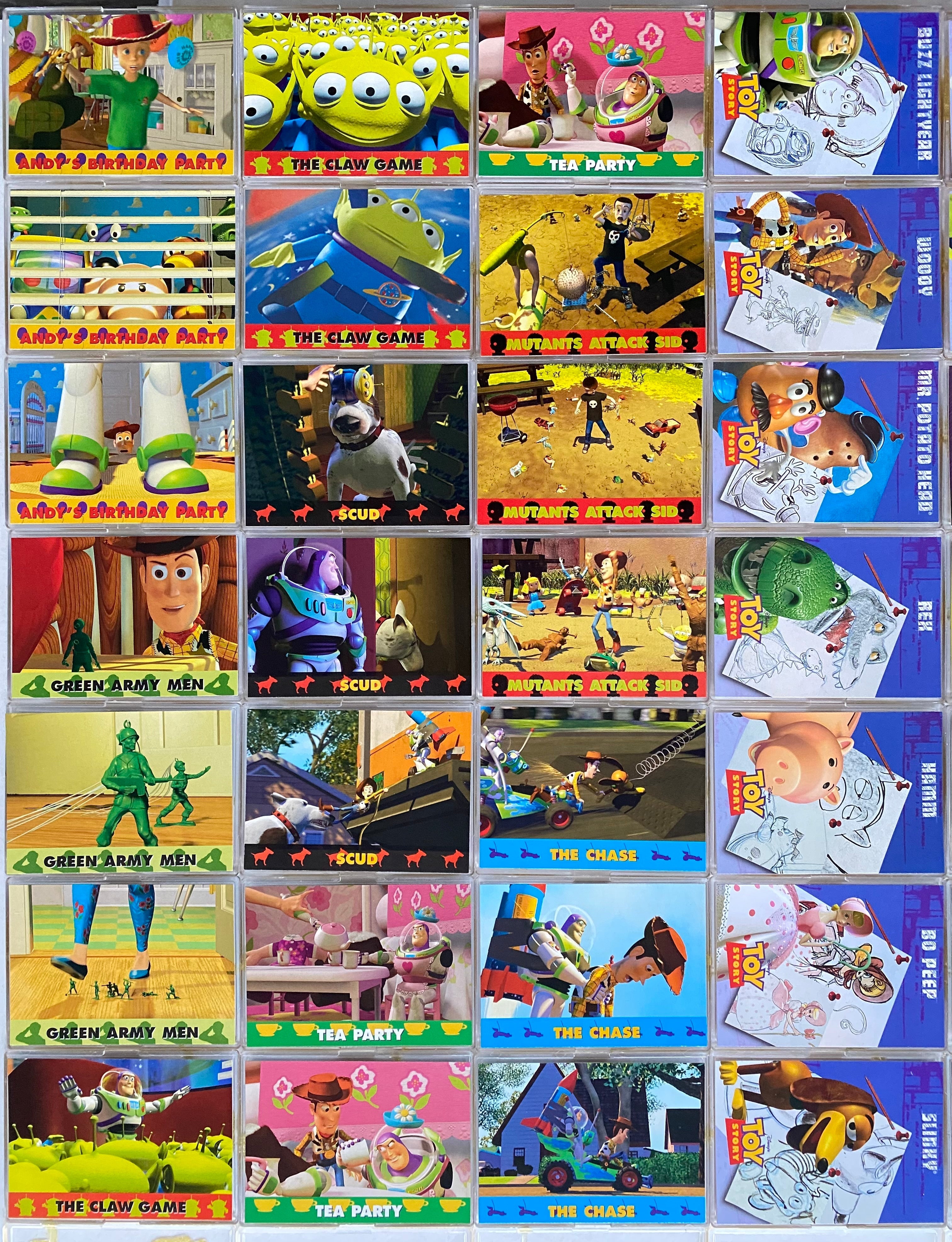 1996 Toy Story Series 2 Base Trading Card Set of 74 Cards Skybox