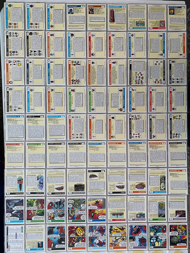 Marvel Universe Series 1 One Base Trading Card Set 162 Cards Impel 1990   - TvMovieCards.com