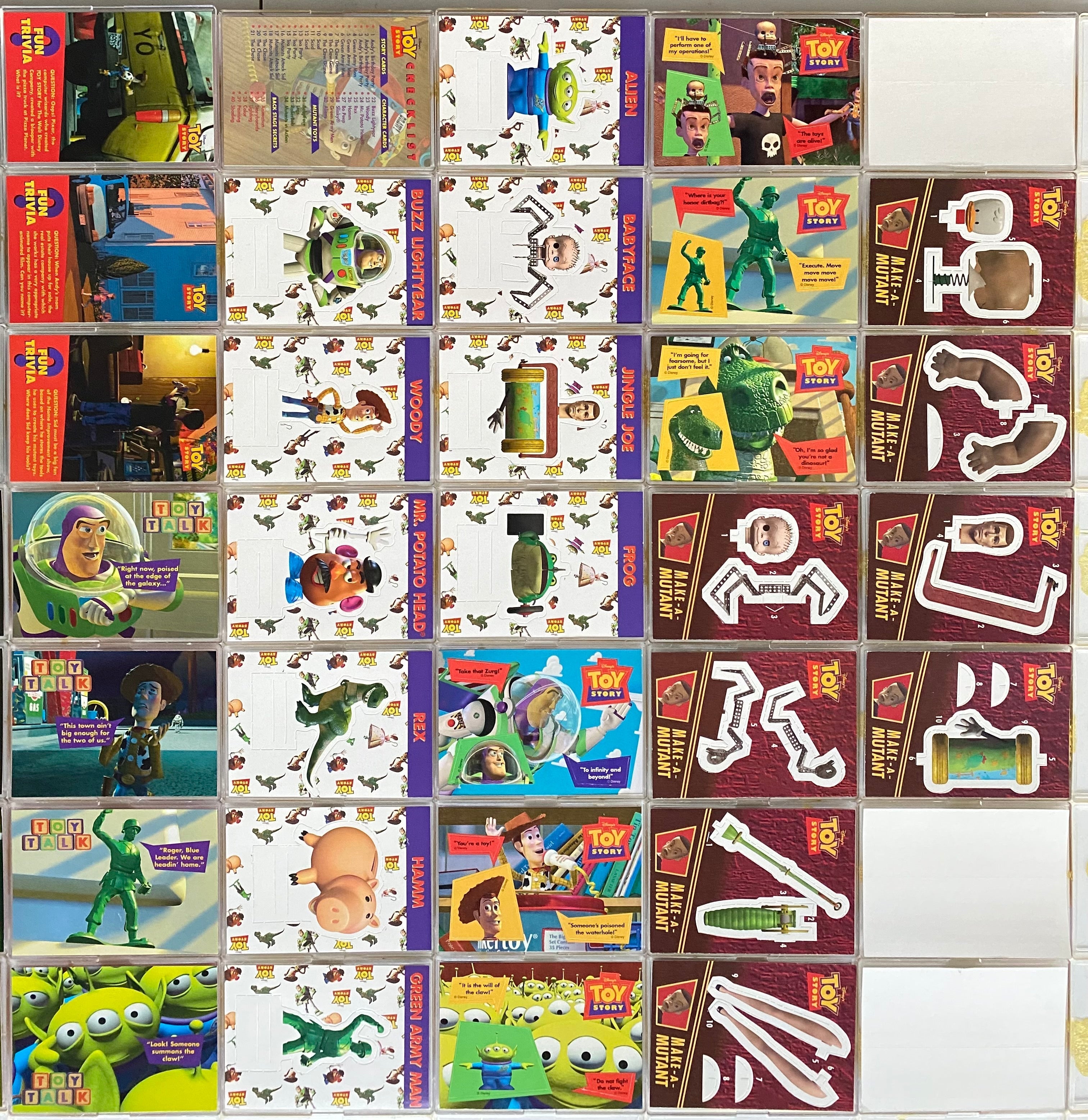 1996 Toy Story Series 2 Base Trading Card Set of 74 Cards Skybox