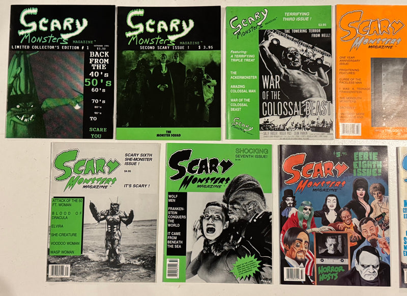 Scary Monster Horror Magazine Collection Lot of 9 Issues #1 2 3 4 5 6 7 8 9 - TvMovieCards.com