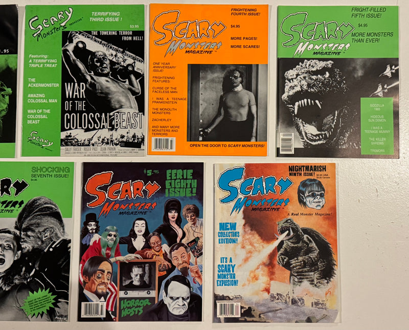 Scary Monster Horror Magazine Collection Lot of 9 Issues #1 2 3 4 5 6 7 8 9 - TvMovieCards.com