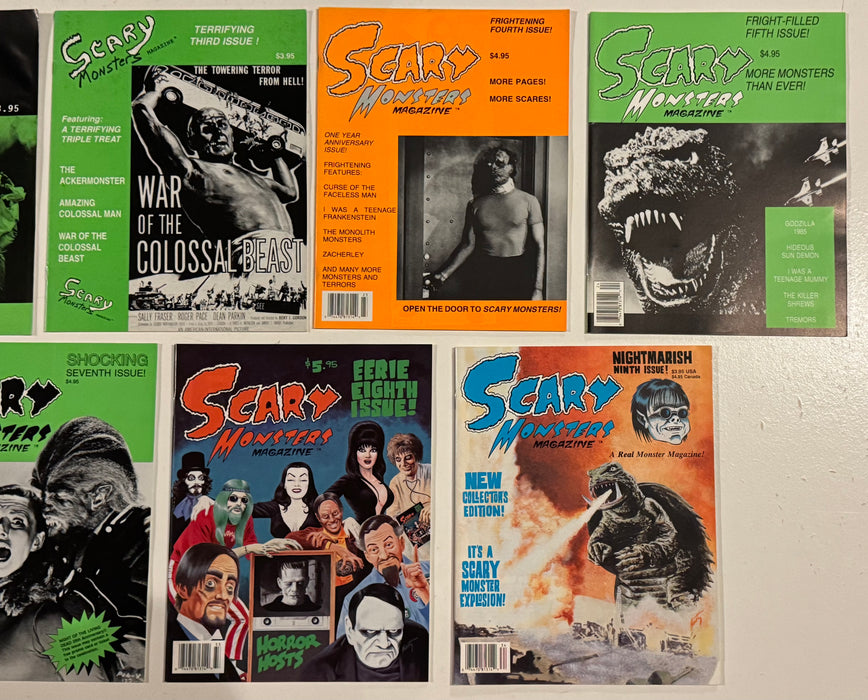 Scary Monster Horror Magazine Collection Lot of 9 Issues #1 2 3 4 5 6 7 8 9 - TvMovieCards.com