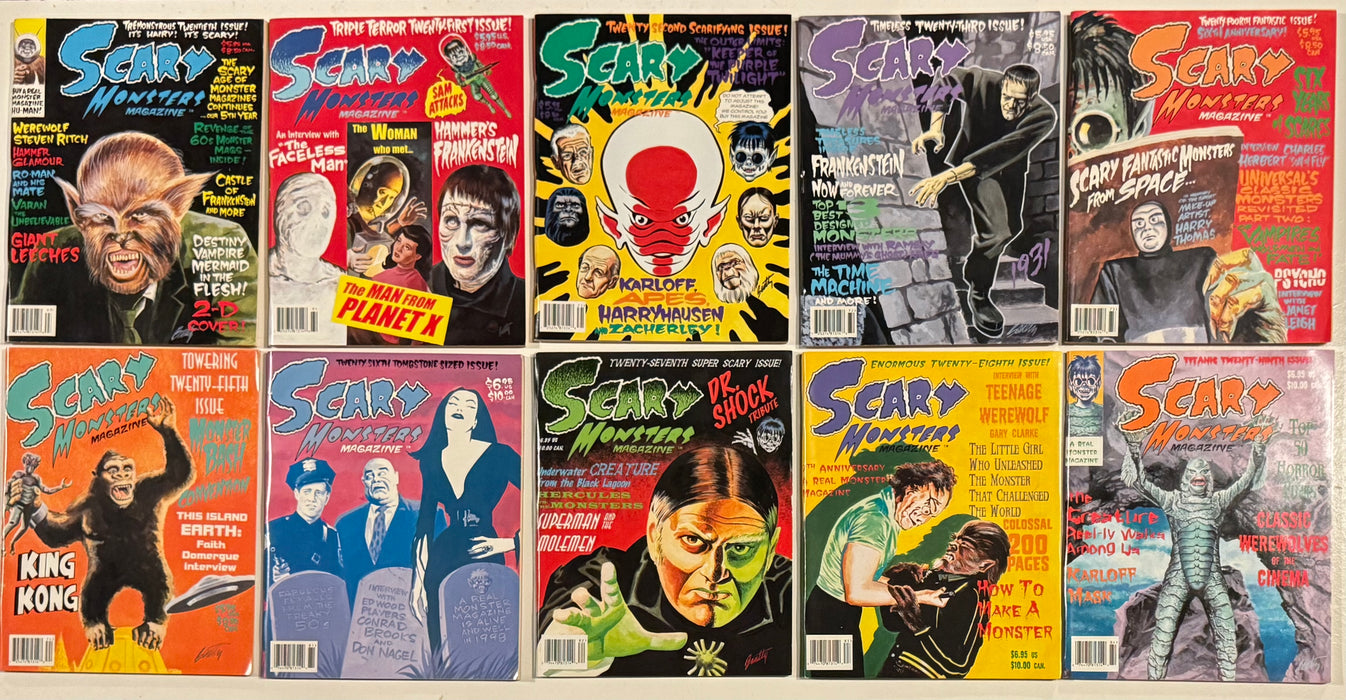 Scary Monster Horror Magazine Collection Lot of 10 Issues #20 - #29 - TvMovieCards.com
