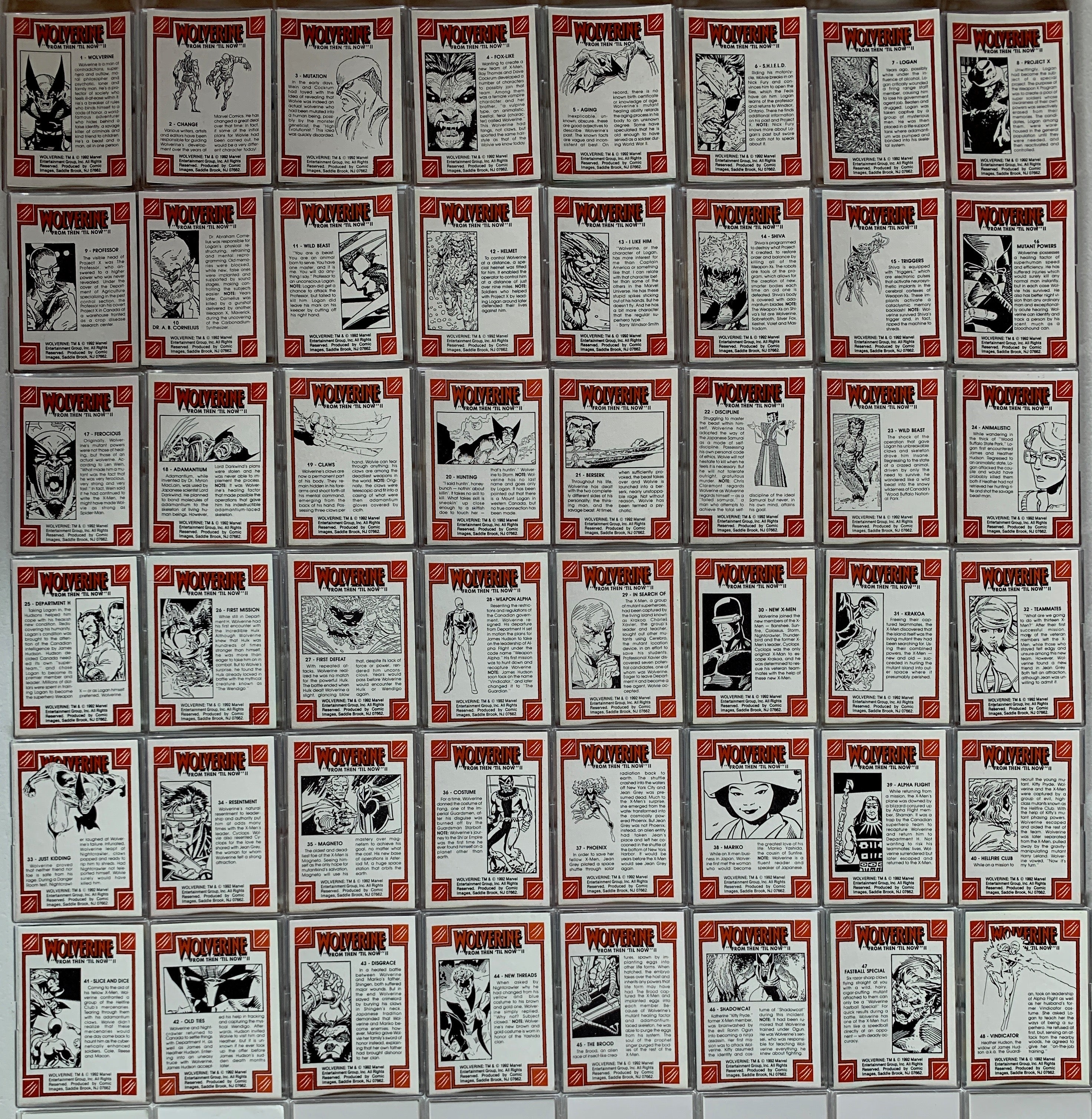 Wolverine II From Then 'Til Now Base Card Set 90 Cards Comic