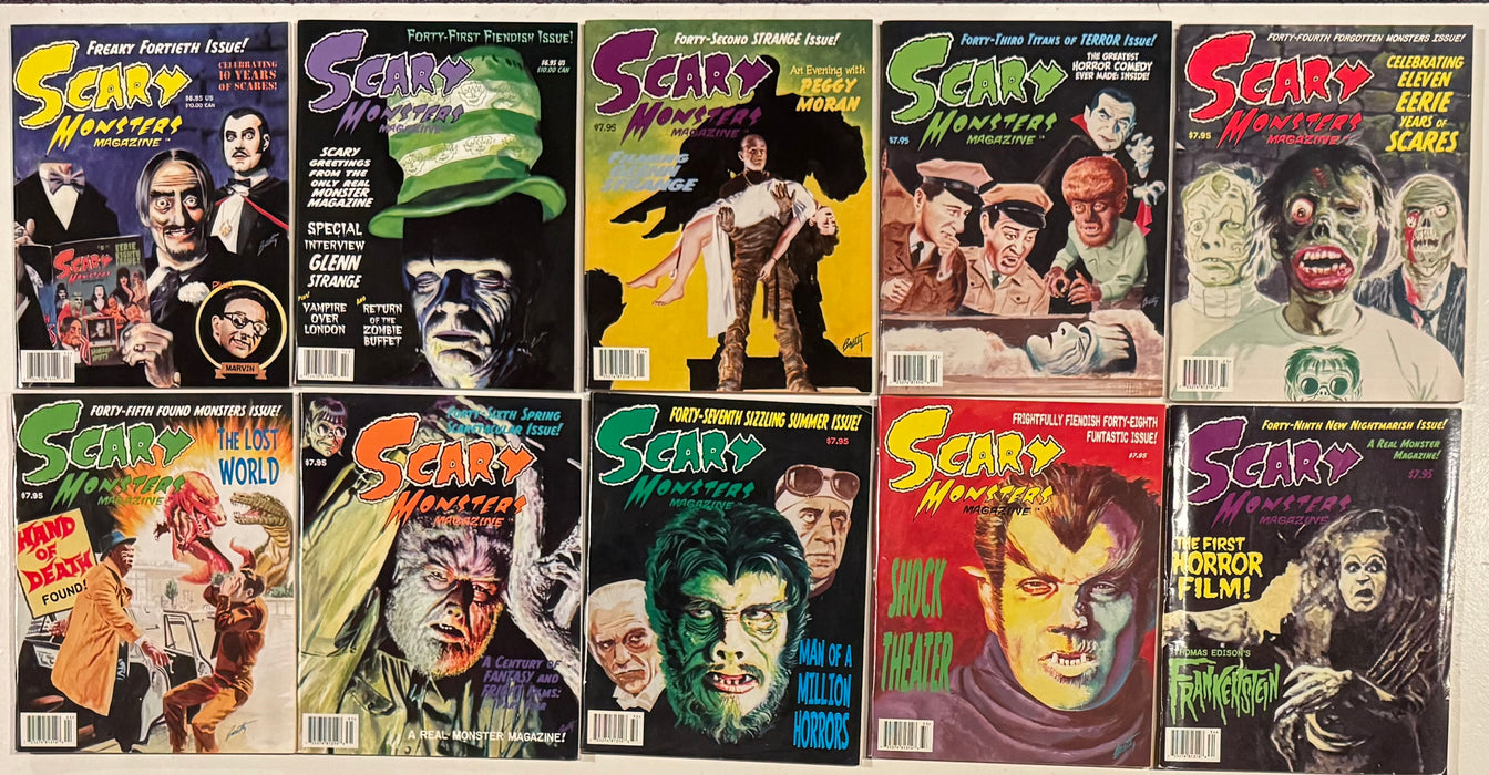 Scary Monster Horror Magazine Collection Lot of 10 Issues #40 - #49 - TvMovieCards.com