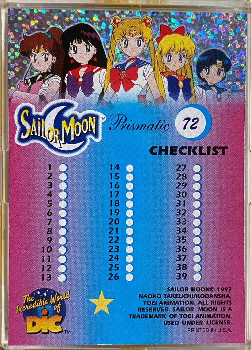 1997 Sailor Moon Prismatic Complete Trading Card Set of 72 Cards Dart   - TvMovieCards.com