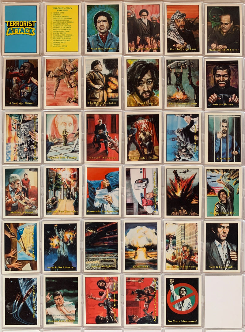 Terrorist Attack Vintage Card Set 35 Cards Piedmont 1987   - TvMovieCards.com