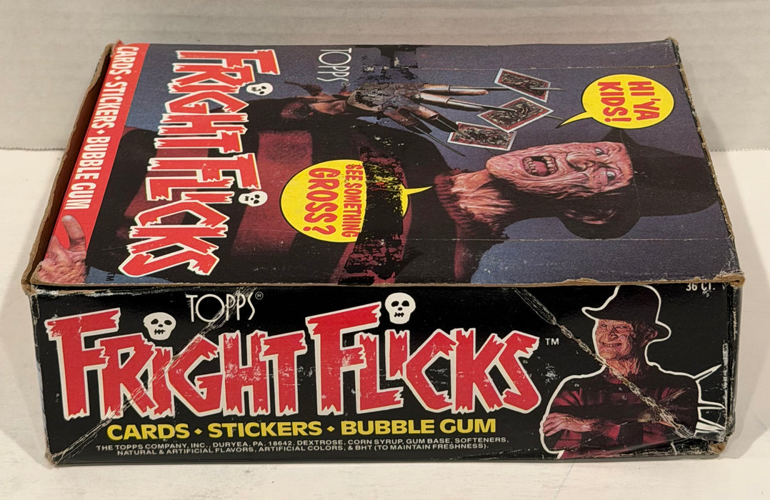 1988 Fright Flicks Vintage FULL 36 Pack Trading Card Wax Box Topps