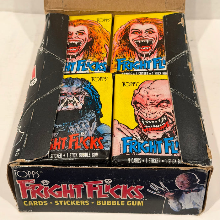 1988 Fright Flicks Vintage FULL 36 Pack Trading Card Wax Box Topps