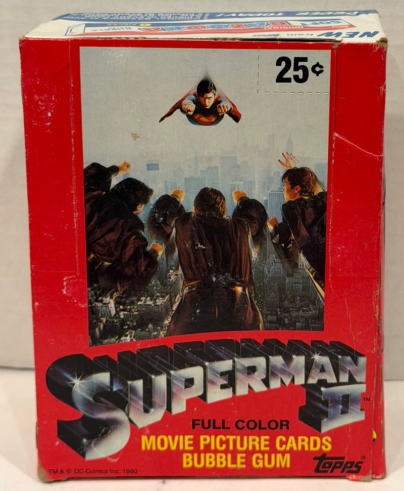 1981 Topps Superman II Movie Series II Vintage Trading Card Box Full 36 Packs - TvMovieCards.com
