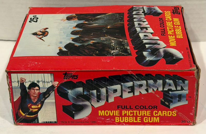 1981 Topps Superman II Movie Series II Vintage Trading Card Box Full 36 Packs - TvMovieCards.com