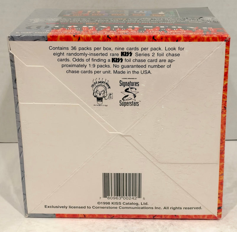 1998 Kiss Series Two 2 "Full Band" Trading Card Box Gray 36CT Cornerstone