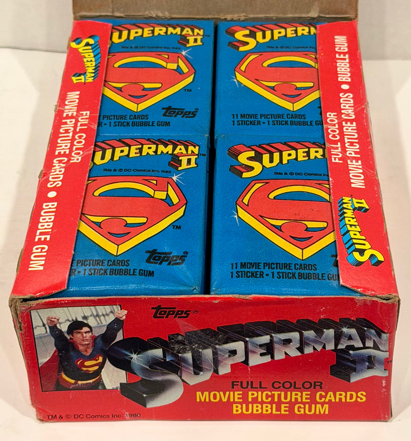 1981 Topps Superman II Movie Series II Vintage Trading Card Box Full 36 Packs - TvMovieCards.com