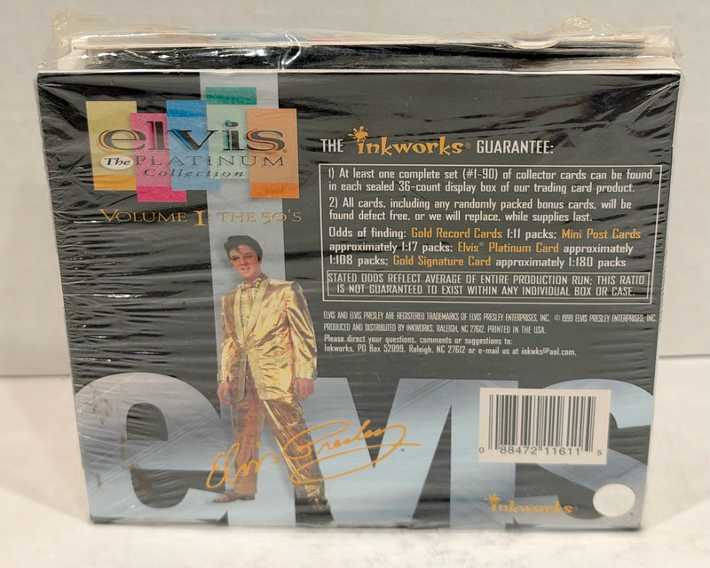 1999 Elvis Presley Platinum Collection Trading Card Box 36 Packs Inkworks