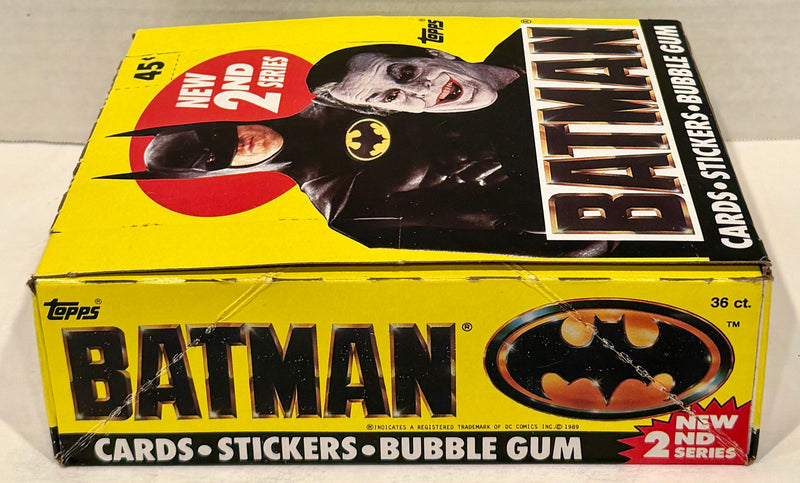 Batman Movie Series 2 Vintage Trading Wax Card Box 36 Packs Topps 1989 - TvMovieCards.com