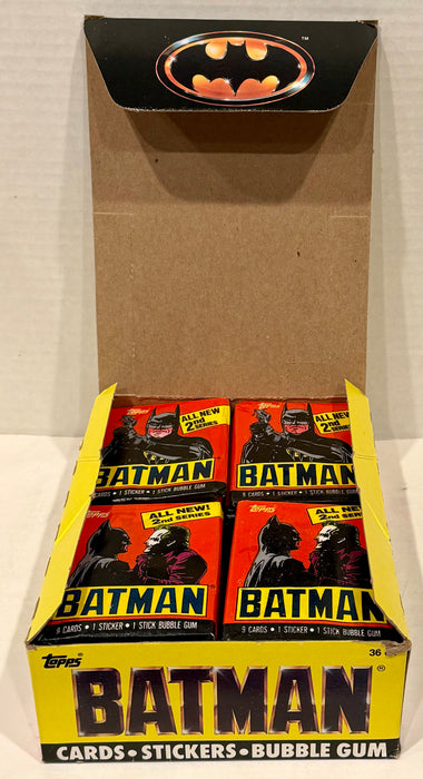 Batman Movie Series 2 Vintage Trading Wax Card Box 36 Packs Topps 1989
