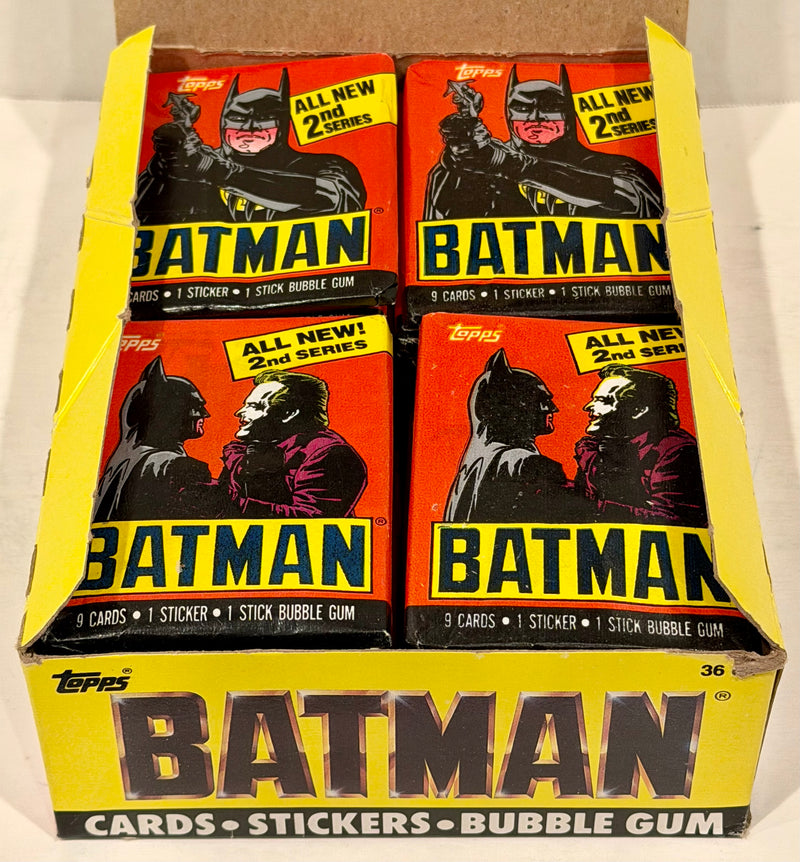 Batman Movie Series 2 Vintage Trading Wax Card Box 36 Packs Topps 1989 - TvMovieCards.com