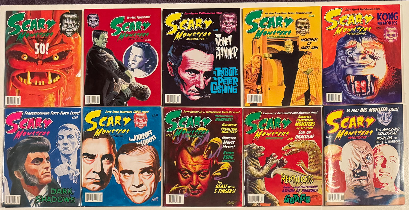 Scary Monster Horror Magazine Collection Lot of 10 Issues #50 - #59 - TvMovieCards.com