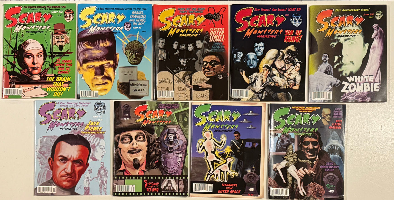 Scary Monster Horror Magazine Collection Lot of 9 Issues #80 - #89 - TvMovieCards.com