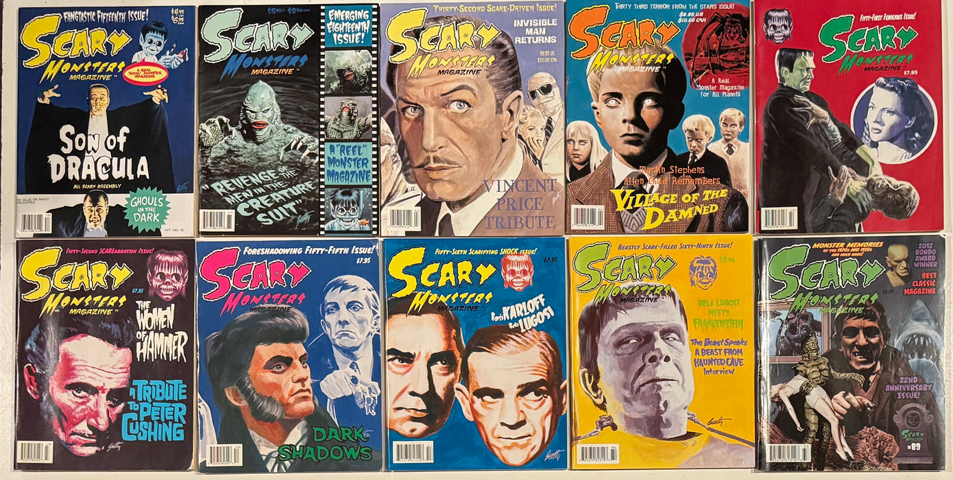 Scary Monster Horror Magazine Collection Lot of 10 Issues Lot A - TvMovieCards.com