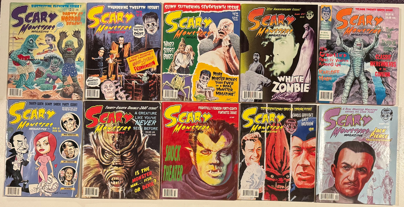 Scary Monster Horror Magazine Collection Lot of 10 Issues Lot B - TvMovieCards.com
