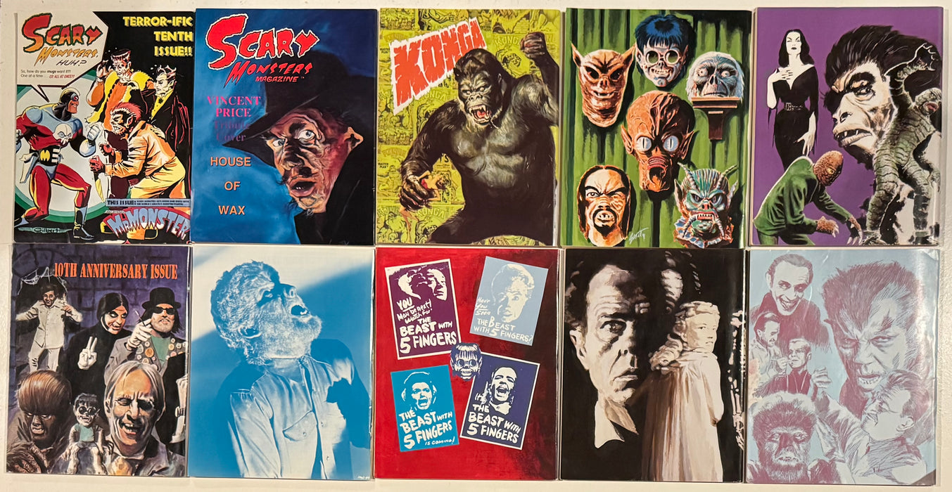 Scary Monster Horror Magazine Collection Lot of 10 Issues Lot C - TvMovieCards.com