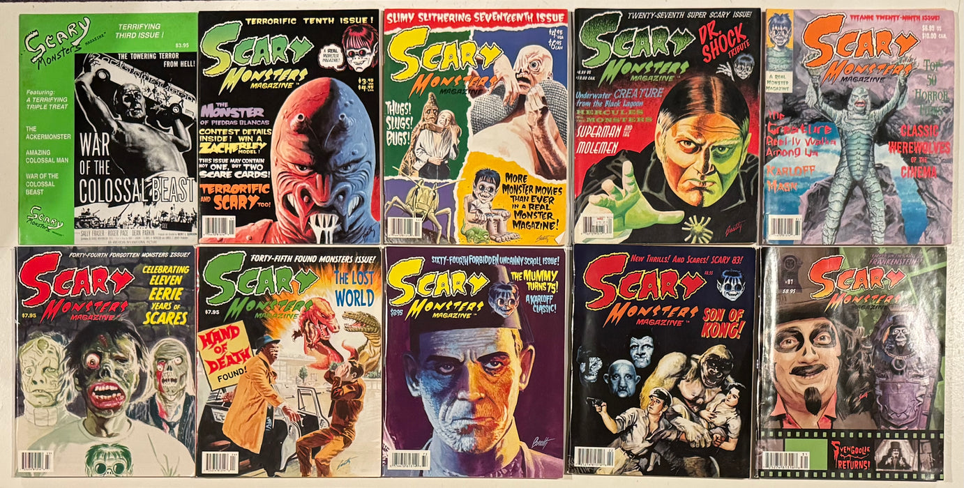 Scary Monster Horror Magazine Collection Lot of 10 Issues Lot D - TvMovieCards.com