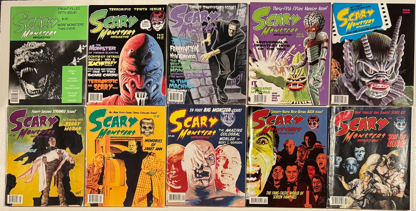 Scary Monster Horror Magazine Collection Lot of 10 Issues Lot G - TvMovieCards.com
