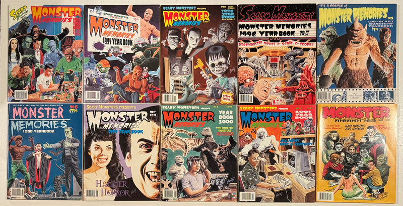 Scary Monster Memories Yearbook Horror Magazine Collection #1-#10 1993/2002 - TvMovieCards.com
